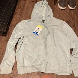 Light teal zip up hoodie